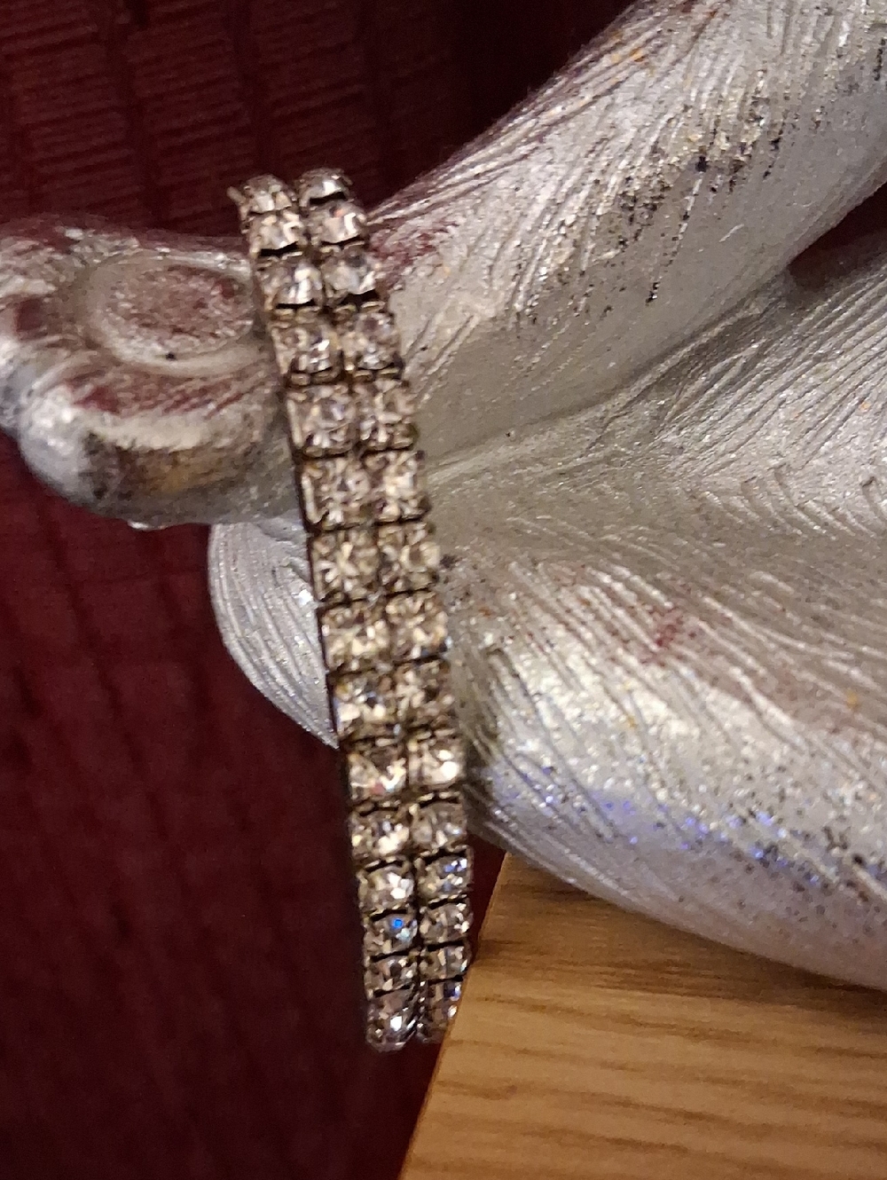 Clear Crystal Double-Row Stretchy Bracelet